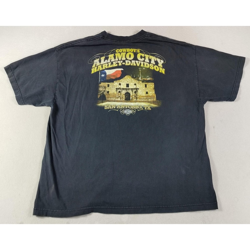 Harley-Davidson Shirt Mens 2XL Black Alamo City San Antonio TX Pocket Biker Tee